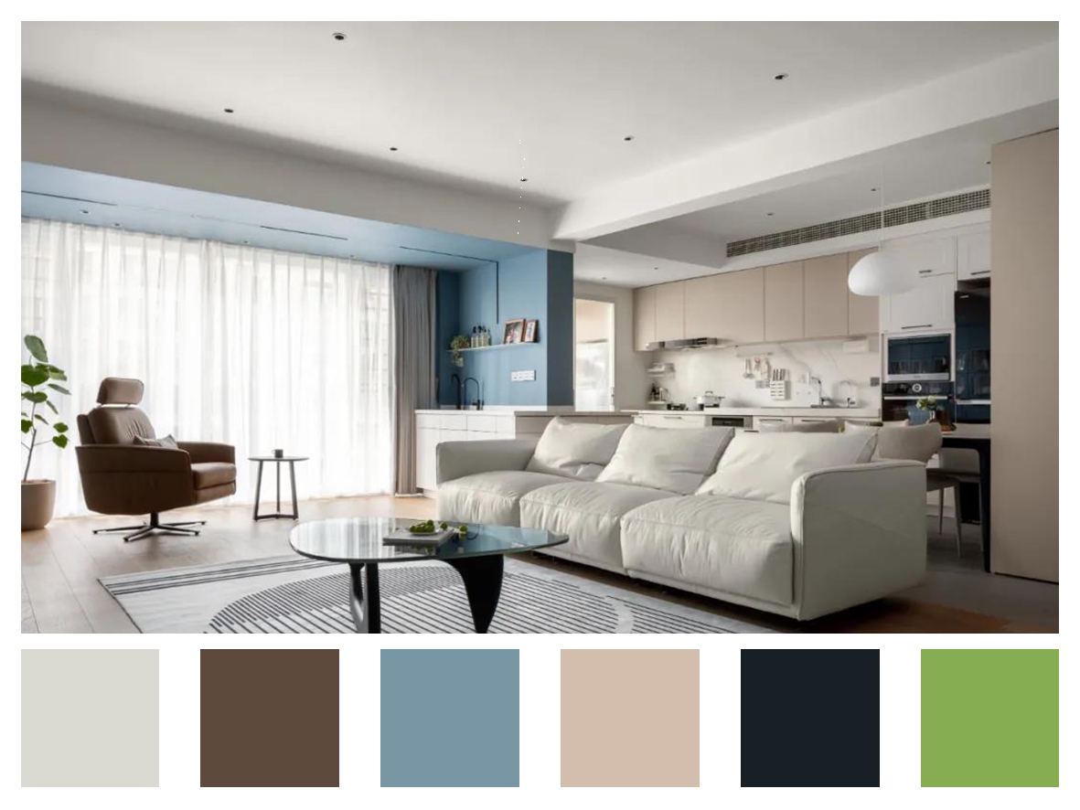 黑白搭配到大膽撞色，這個(gè)二孩之家填滿你對(duì)色彩的幻想