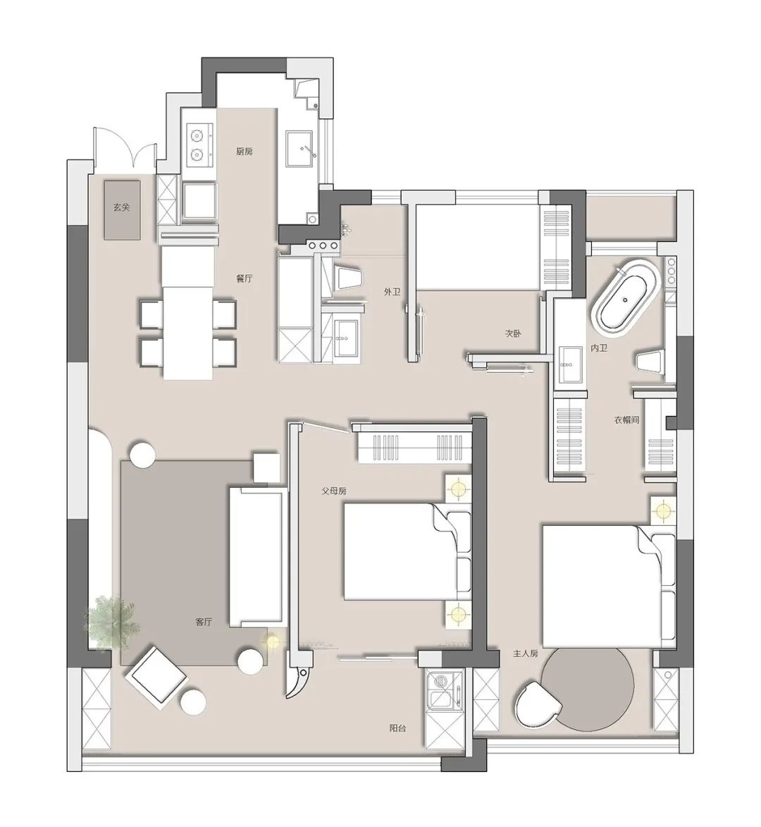 獨居美女巧裝110㎡網紅小三室，一步一景，狠狠愛住～