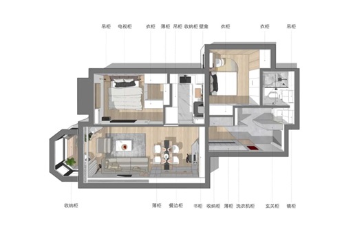 貓肥家潤(rùn)--成都小夫妻硬磕85㎡小兩居，處處叫絕