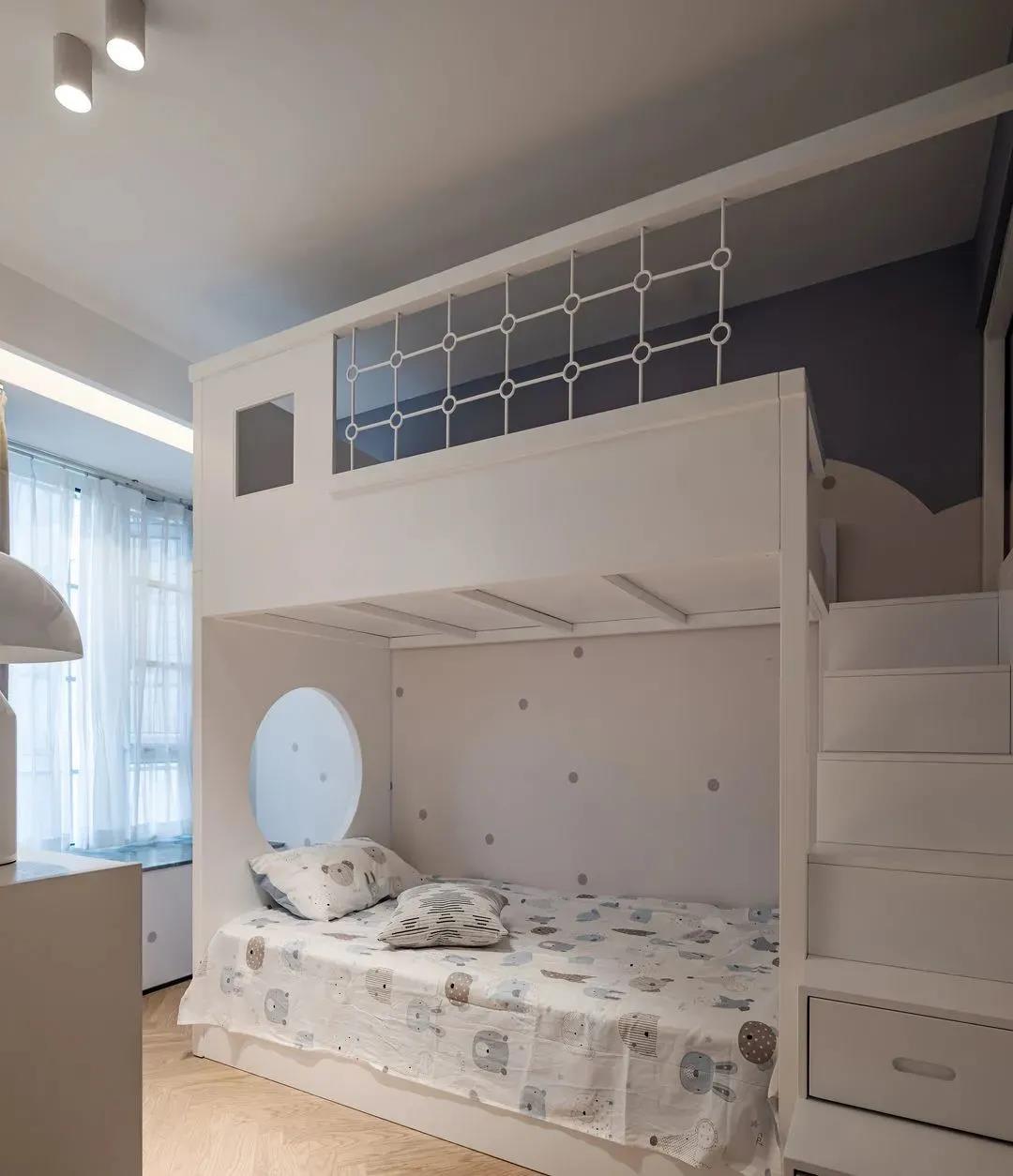 破防了，看完她家128㎡兒童房上下床，我決定為娃重裝