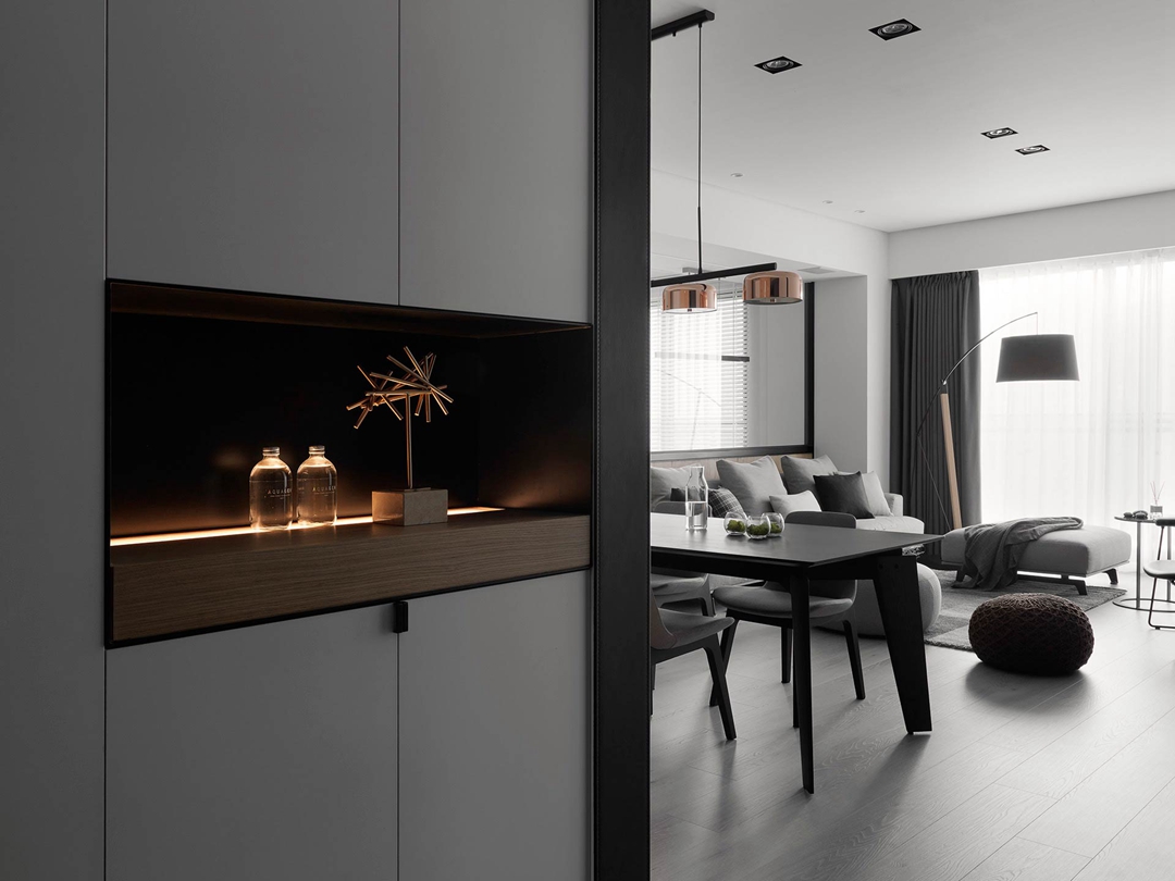 質感爆棚！程序猿的123㎡，玻璃書房直接照搬！