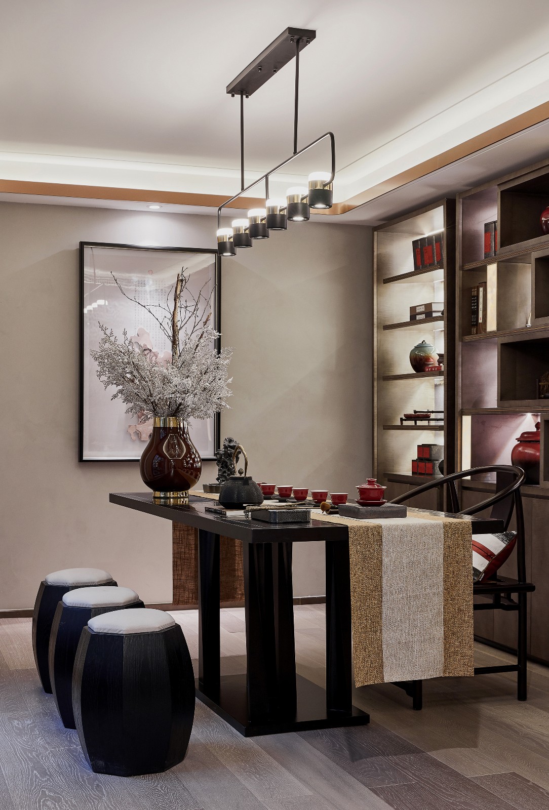 廣州148㎡坐擁書房、茶室、衣帽間，真正的[國風華宅]！