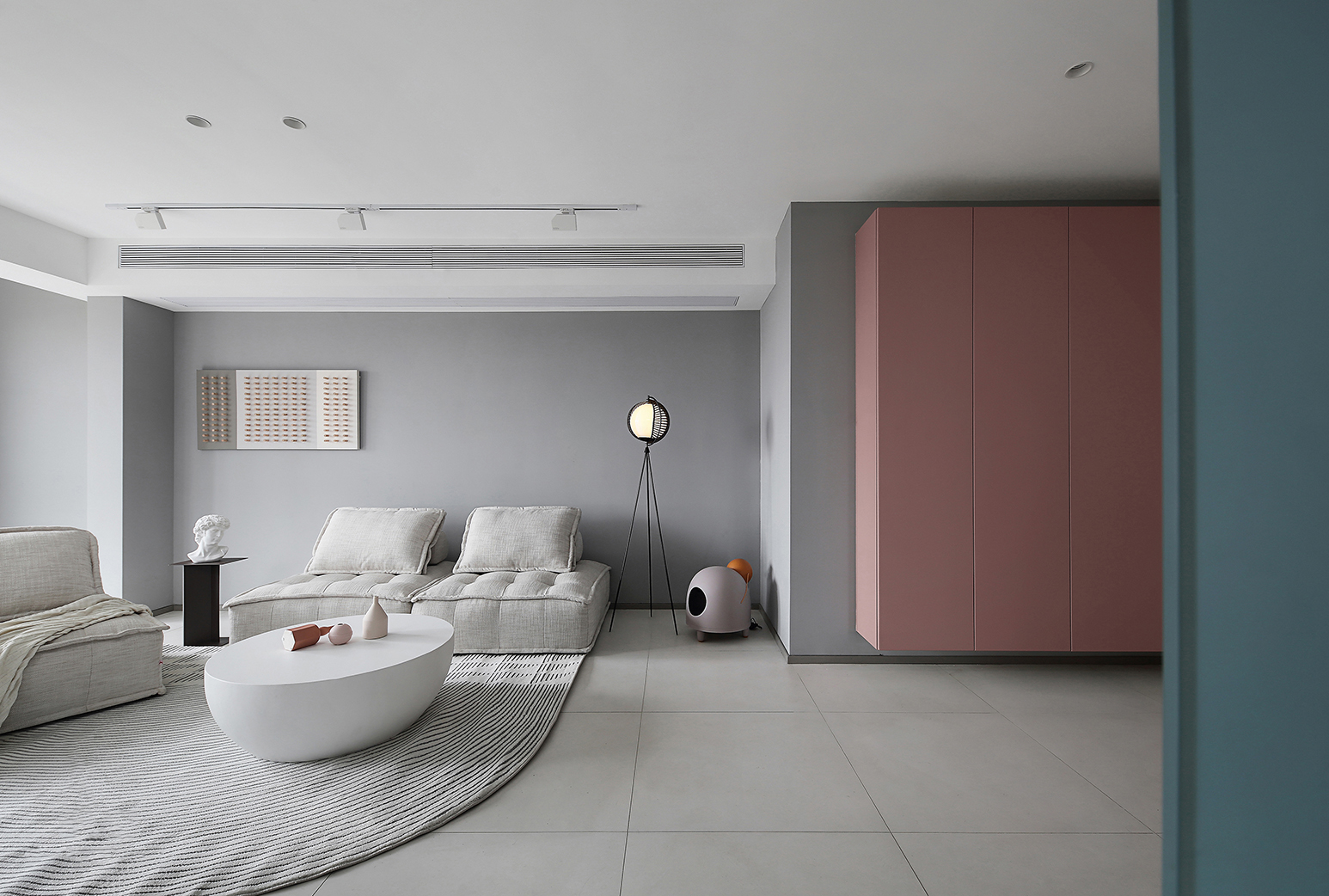 廊坊105㎡北歐陽光宅，高級灰+莫蘭迪色，光影與質(zhì)感交融