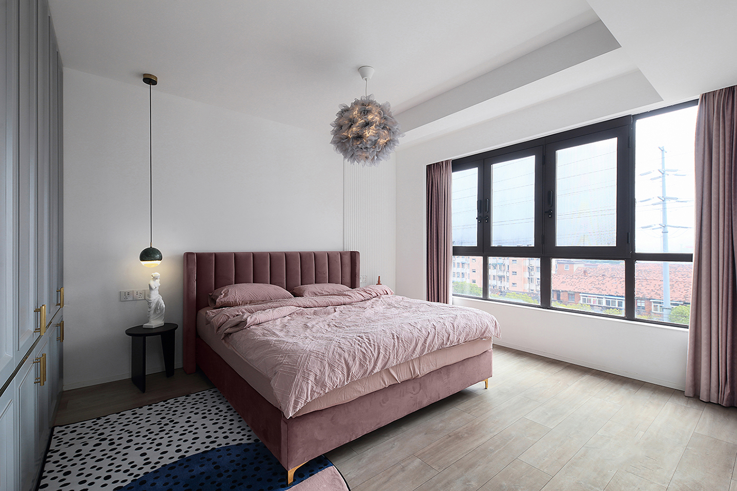 廊坊105㎡北歐陽光宅，高級灰+莫蘭迪色，光影與質(zhì)感交融