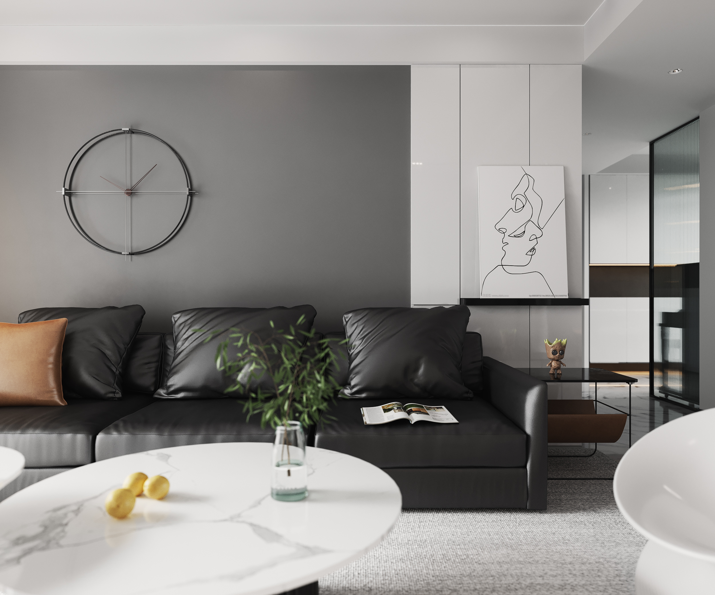 豪宅感從何而來？中花白+胡桃木，大氣又高級！