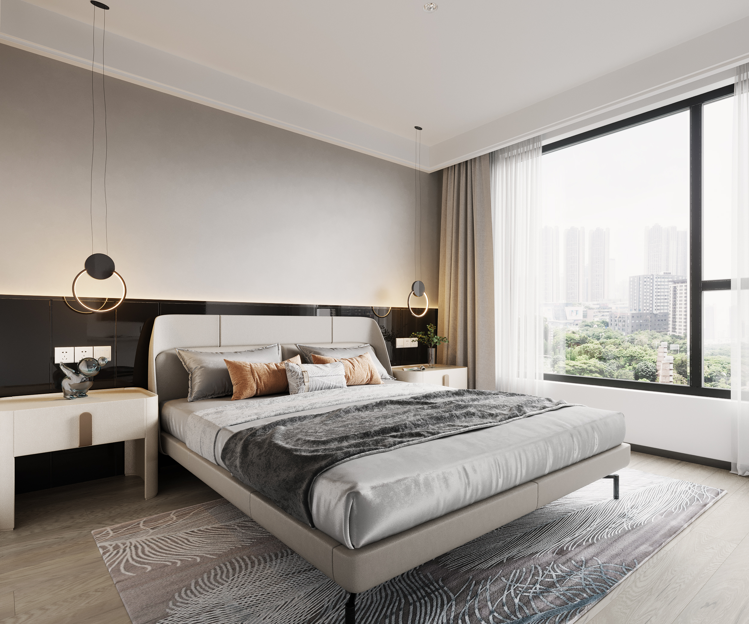 豪宅感從何而來？中花白+胡桃木，大氣又高級！