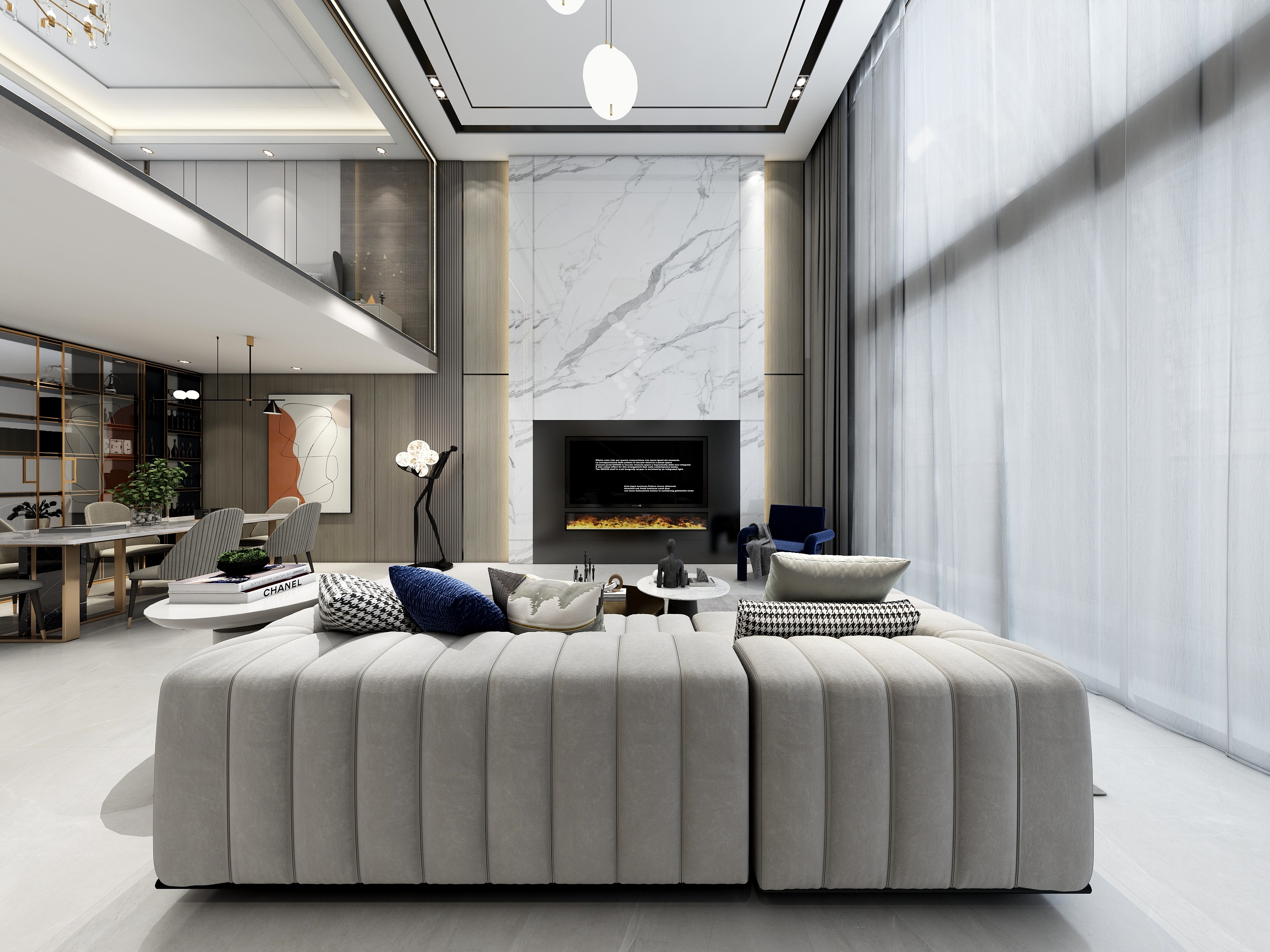 300㎡復式豪宅8米挑高，能駕馭的都是大佬！