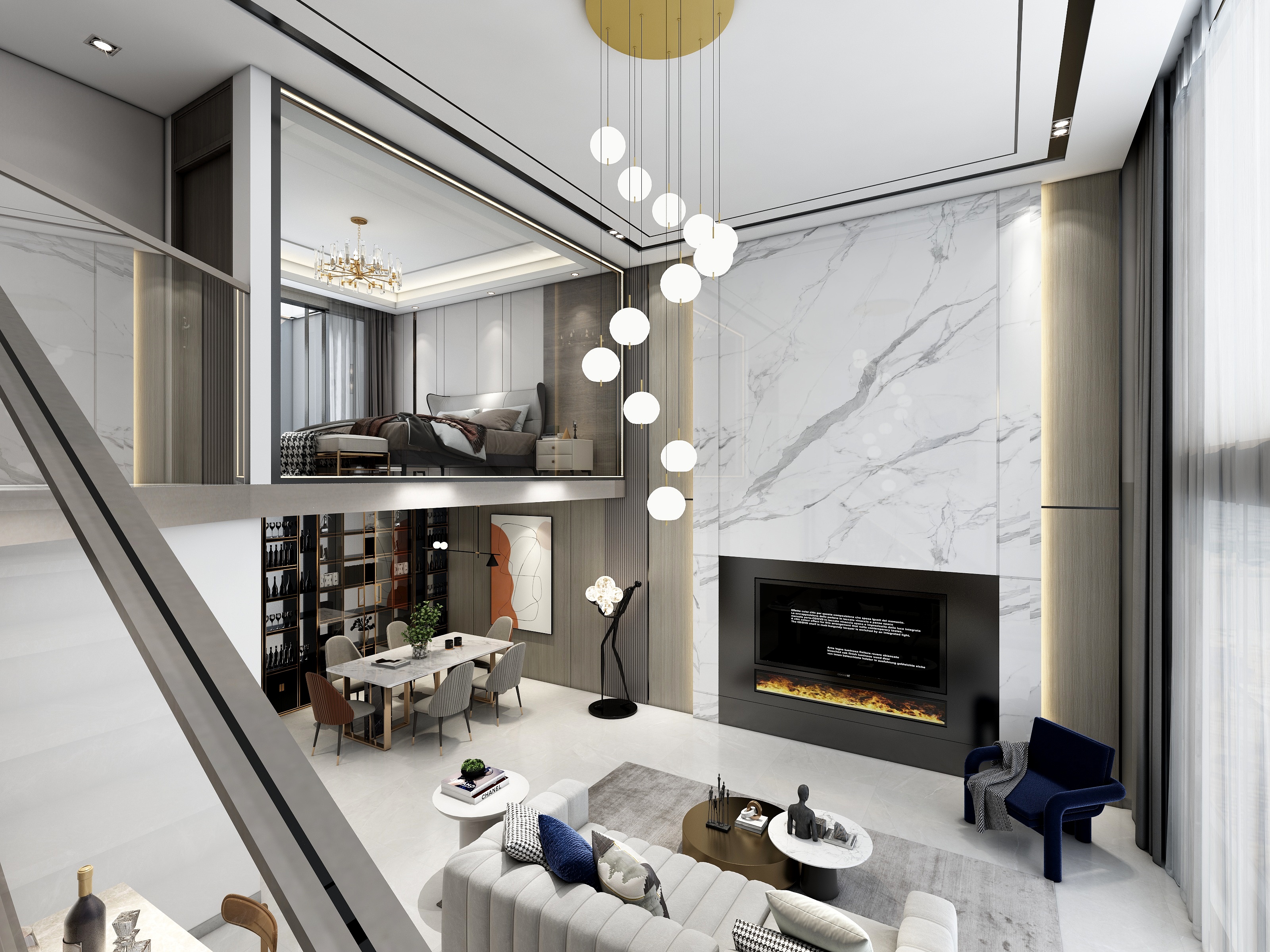 300㎡復式豪宅8米挑高，能駕馭的都是大佬！