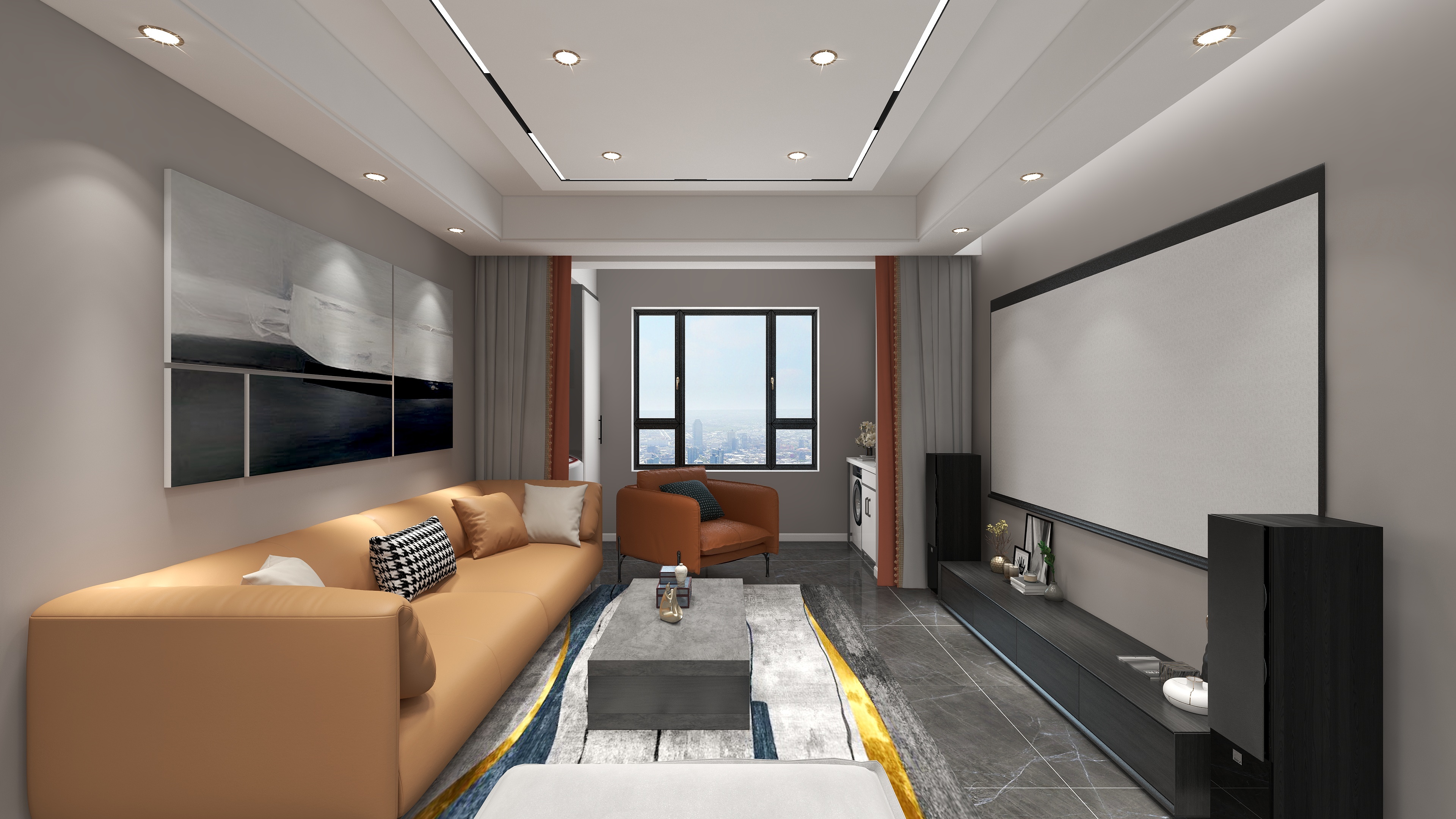 80㎡無主燈輕奢兩居，緊湊戶型也能如此高端