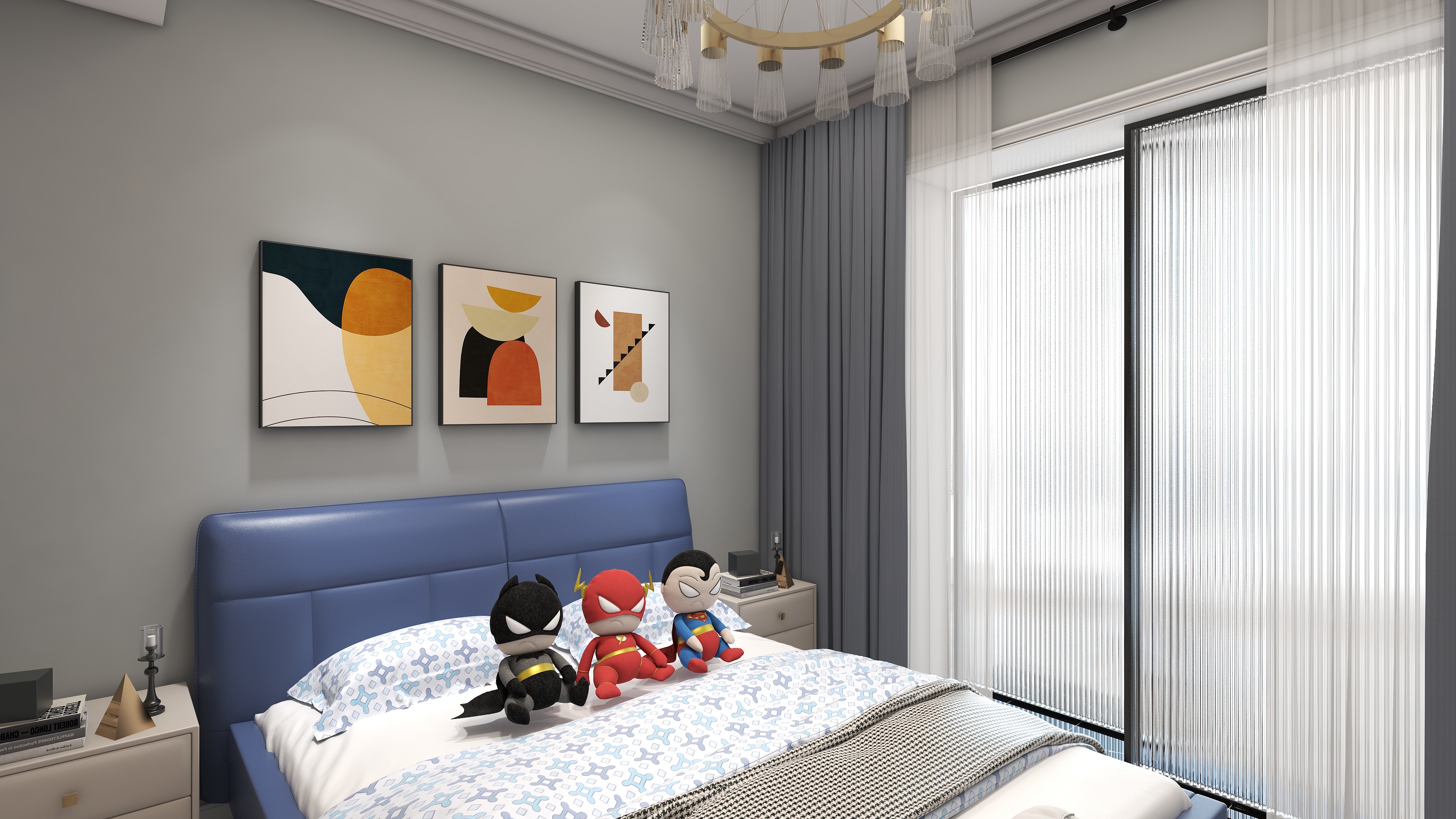 170平大三居，黑灰輕奢結(jié)合莫蘭迪色系，穩(wěn)重不失潮流