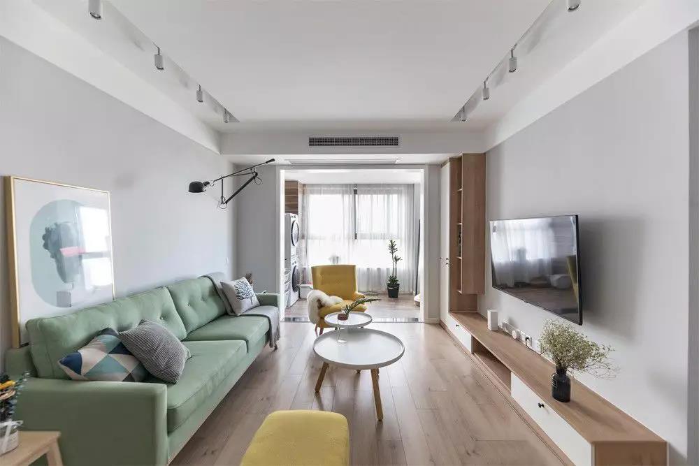 成都夫妻92㎡打造MUJI風，景觀廚房+客廳書房，超實用