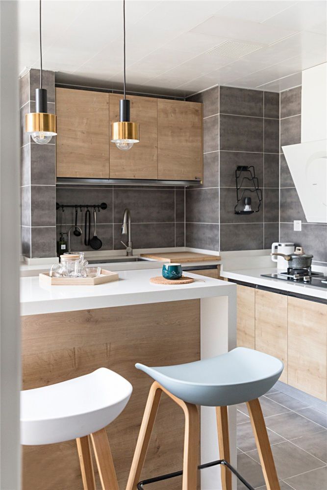 成都夫妻92㎡打造MUJI風，景觀廚房+客廳書房，超實用