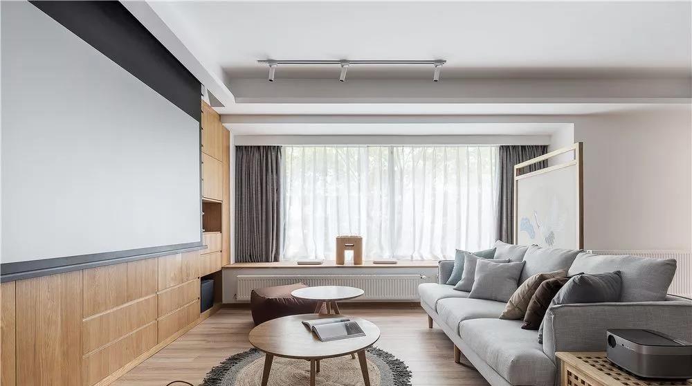 成都105㎡原木二人居|家庭影院、客廳飄窗、獨立茶室，清新又精致！